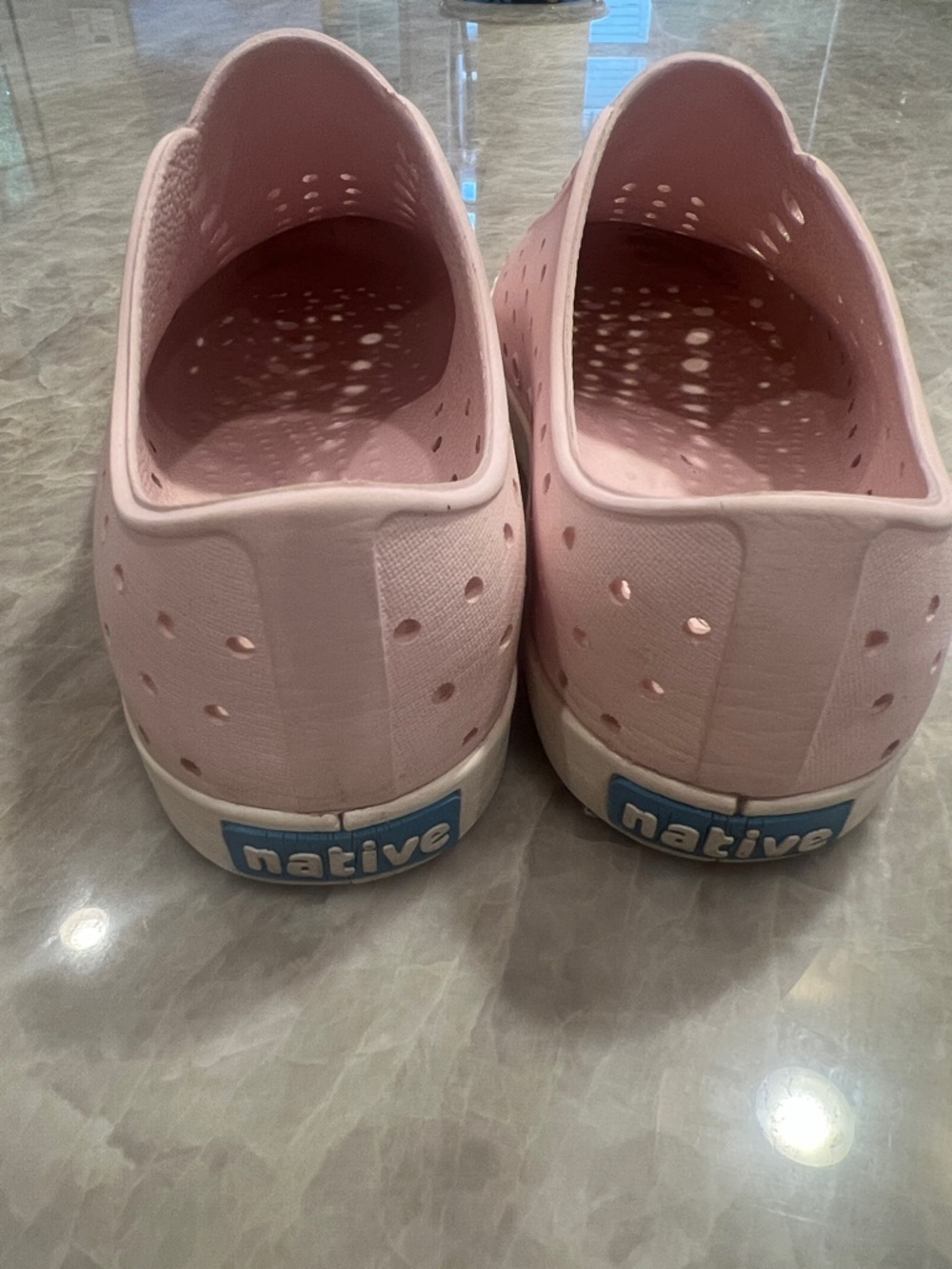 Native Slip-On Sneakers in Light Pink with White Soles - Picture 2 of 7